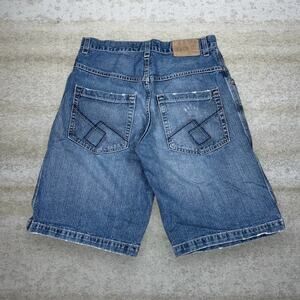 Vintage Y2K JNCO Skater Jean Shorts 31x13 Baggy Wide Leg Medium Wash 13" Inseam
